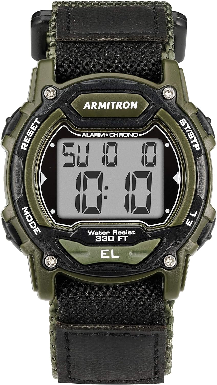 Unisex Digital Chronograph Watch with Nylon Strap, Model 45-7004