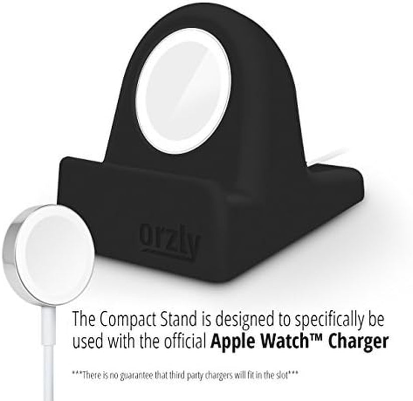 Premium Apple Watch Charger Stand Compatible with All Series, Ultra 49mm to Series 1, Durable TPU Design, Gift Boxed, Black