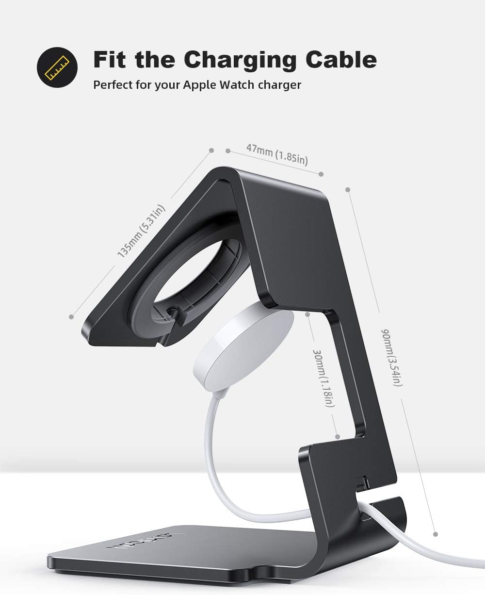Apple Watch Magnetic Charging Stand - Professional Desk Dock for All Series Including SE, Ultra, and Generations 1-9