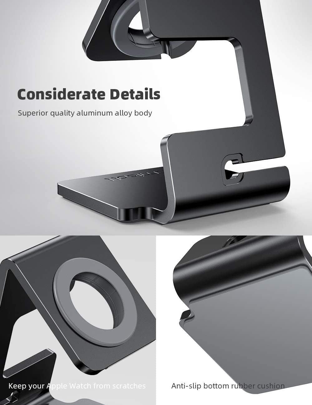 Apple Watch Magnetic Charging Stand - Professional Desk Dock for All Series Including SE, Ultra, and Generations 1-9