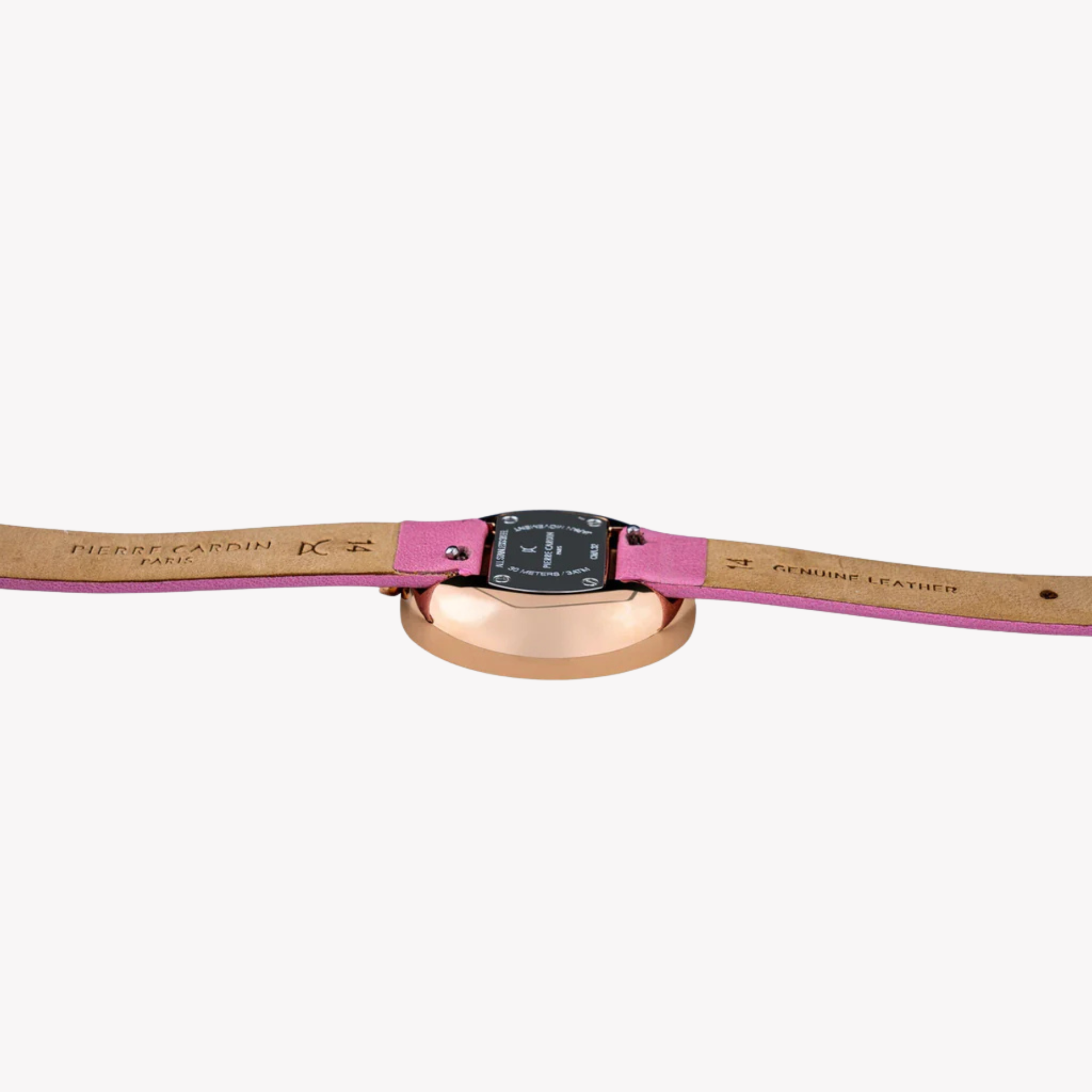 Pierre Cardin Women's Pink Leather Watch, Rose Gold Case | CMA.0004-3