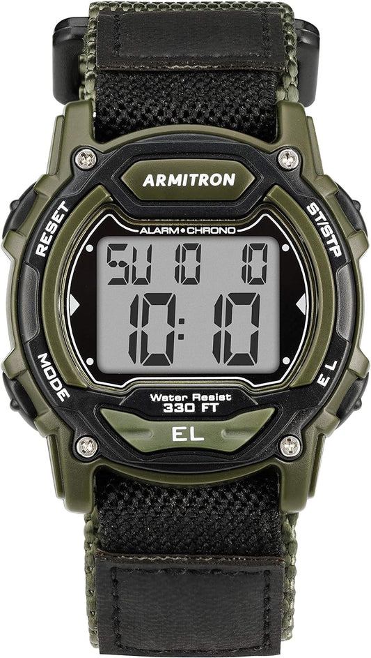 Unisex Digital Chronograph Watch with Nylon Strap, Model 45-7004