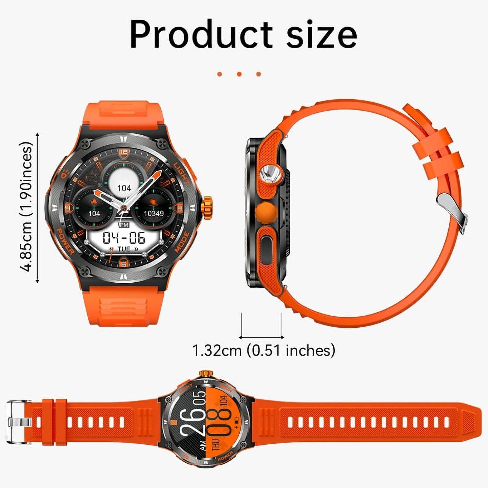1.53’ Smartwatch for Men, Fits for Android & Iphone Devices, Fitness Watch with Fitness Tracker, Answer/Call/100+ Exercise Modes (Black)