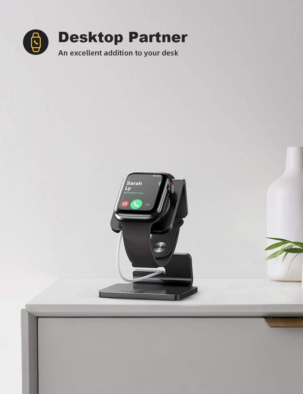 Apple Watch Magnetic Charging Stand - Professional Desk Dock for All Series Including SE, Ultra, and Generations 1-9
