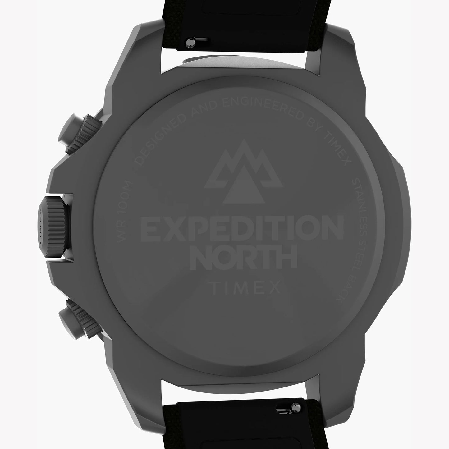 Timex Men's Black Eco-Leather Watch, Dark Green Dial | TW2W16100-3