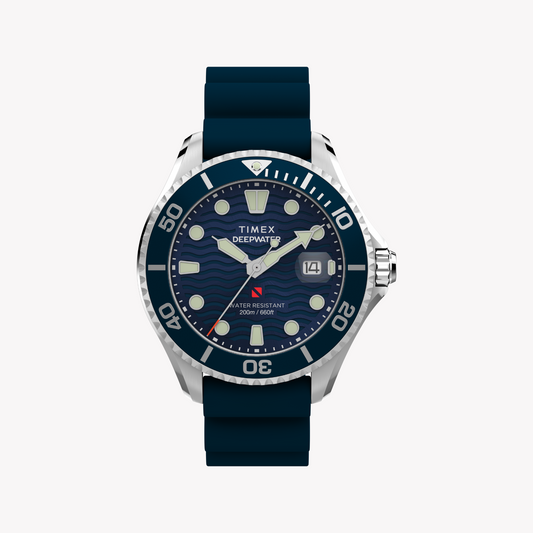 TIMEX Men's Silver/Blue Stainless Steel Watch | TW2W81500-0