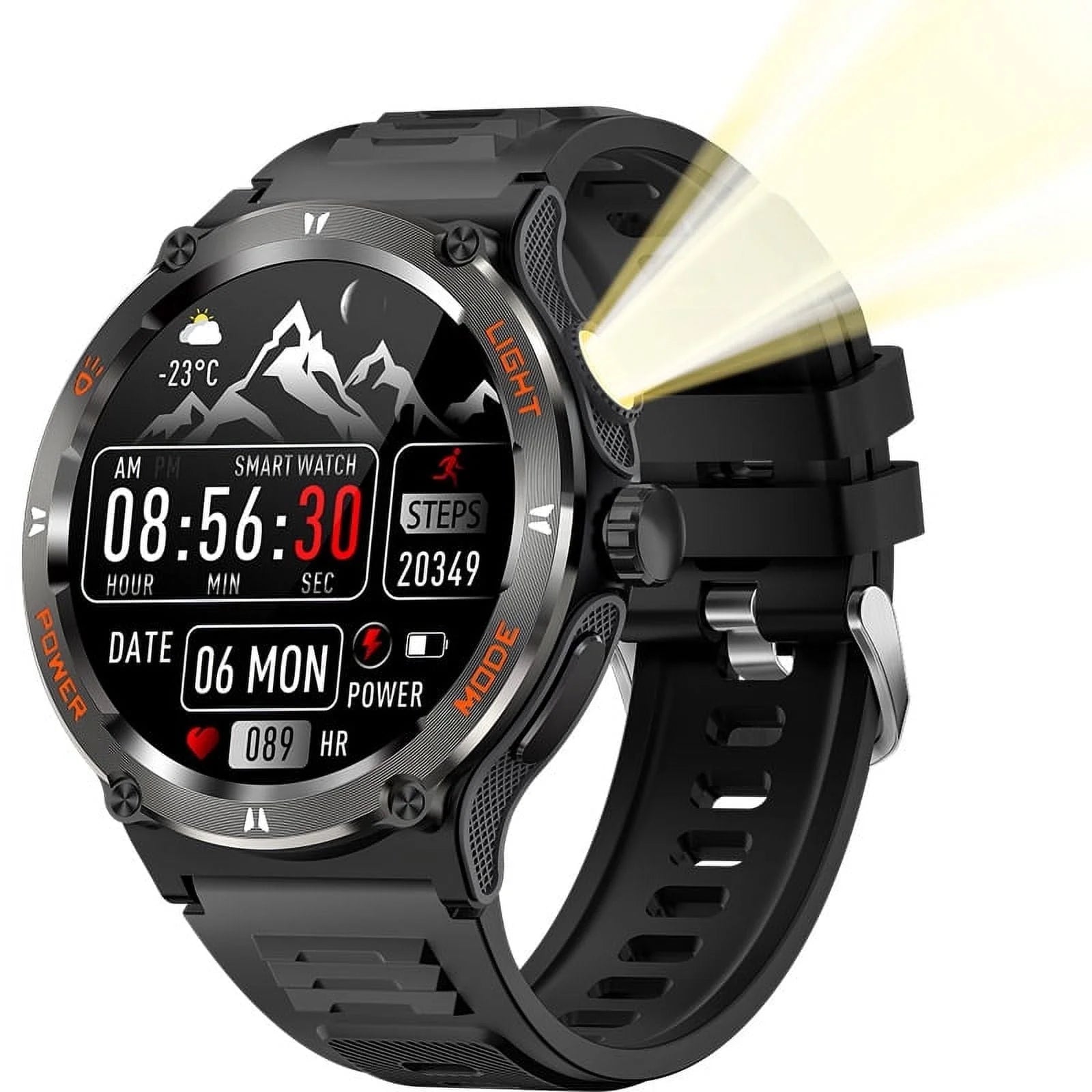 1.53’ Smartwatch for Men, Fits for Android & Iphone Devices, Fitness Watch with Fitness Tracker, Answer/Call/100+ Exercise Modes (Black)