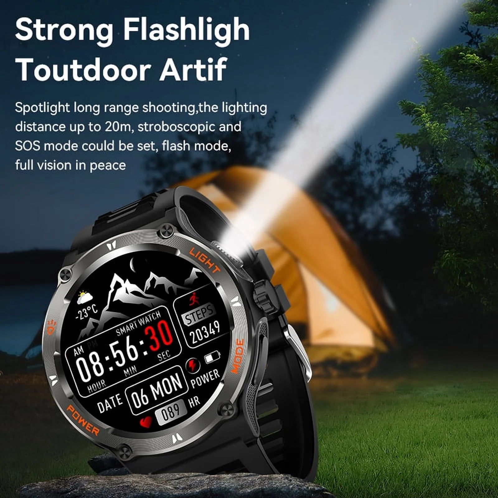 1.53’ Smartwatch for Men, Fits for Android & Iphone Devices, Fitness Watch with Fitness Tracker, Answer/Call/100+ Exercise Modes (Black)